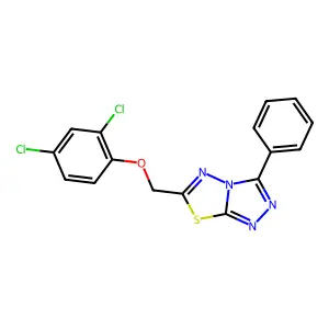 6-[(2,4-Dichlorophenoxy)methyl]-3-phenyl[1,2,4]triazolo[3,4-b][1,3,4]thiadiazole structure