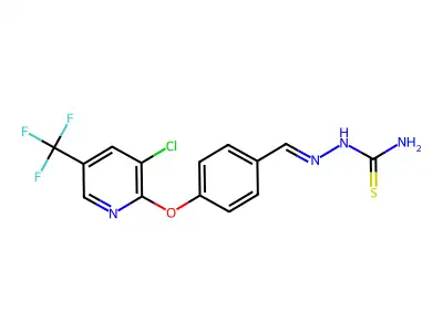 [[4-[3-chloro-5-(trifluoromethyl)pyridin-2-yl]oxyphenyl]methylideneamino]thiourea structure