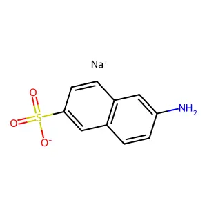 2-Naphthalenesulfonic acid, 6-amino-, sodium salt (1:1) structure