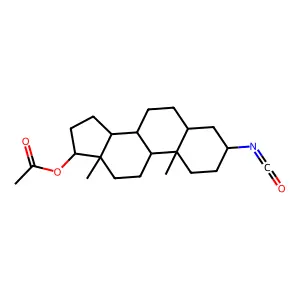 3-Isocyanatoandrostan-17-yl acetate structure