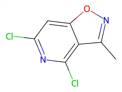 4,6-Dichloro-3-methyl-(1,2)oxazolo(4,5-c)pyridine structure