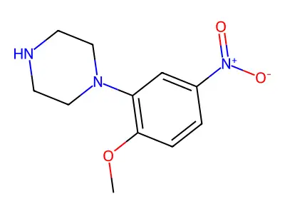 1-(2-Methoxy-5-nitrophenyl)piperazine structure