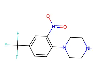 1-(2-Nitro-4-(trifluoromethyl)phenyl)piperazine hydrochloride structure