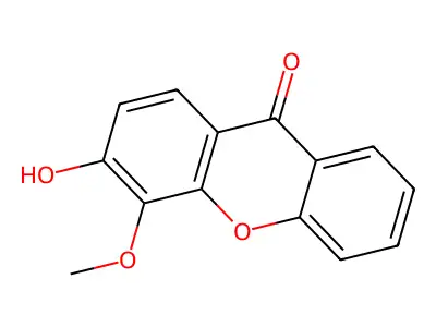 3-Hydroxy-4-methoxyxanthone structure