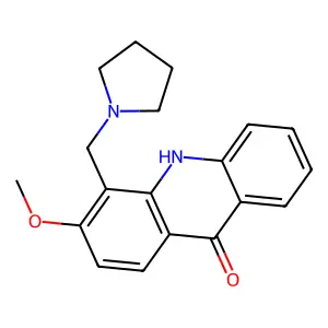 9-Acridanone, 3-methoxy-4-(1-pyrrolidinyl)methyl- structure