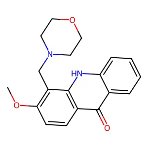 9-Acridanone, 3-methoxy-4-(morpholinomethyl)- structure