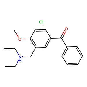 Benzophenone, 3-diethylaminomethyl-4-methoxy-, hydrochloride structure