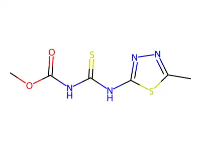 Methyl [(5-methyl-1,3,4-thiadiazol-2-yl)carbamothioyl]carbamate structure