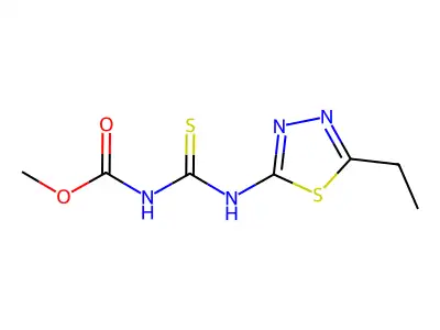 Methyl [(5-ethyl-1,3,4-thiadiazol-2-yl)carbamothioyl]carbamate structure