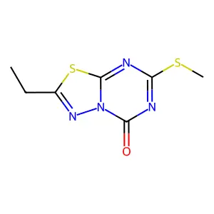 2-Ethyl-7-(methylsulfanyl)-5H-[1,3,4]thiadiazolo[3,2-a][1,3,5]triazin-5-one structure