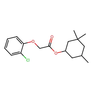 Acetic acid, (2-chlorophenoxy)-, 3,3,5-trimethylcyclohexyl ester structure