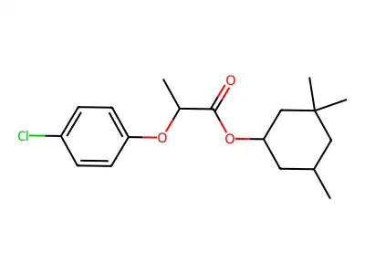 Propanoic acid, 2-(4-chlorophenoxy)-, 3,3,5-trimethylcyclohexyl ester structure