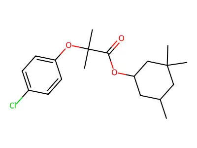 3,3,5-Trimethylcyclohexyl 2-(4-chlorophenoxy)-2-methylpropanoate structure