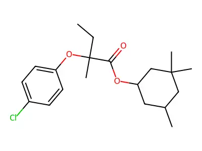 3,3,5-Trimethylcyclohexyl 2-(4-chlorophenoxy)-2-methylbutanoate structure