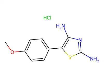 Thiazole, 2,4-diamino-5-(p-methoxyphenyl)-, hydrochloride structure
