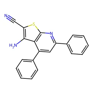 3-Amino-4,6-diphenylthieno[2,3-b]pyridine-2-carbonitrile structure