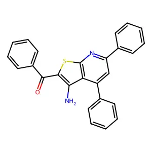 Methanone, (3-amino-4,6-diphenylthieno[2,3-b]pyridin-2-yl)phenyl- structure
