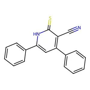 1,2-Dihydro-4,6-diphenyl-2-thioxo-3-pyridinecarbonitrile structure