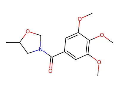 (5-Methyl-1,3-oxazolidin-3-yl)(3,4,5-trimethoxyphenyl)methanone structure