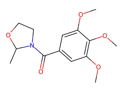 (2-Methyl-1,3-oxazolidin-3-yl)(3,4,5-trimethoxyphenyl)methanone structure