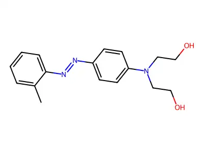 2-[N-(2-hydroxyethyl)-4-[(2-methylphenyl)diazenyl]anilino]ethanol structure