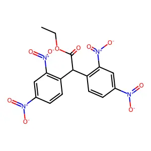 Benzeneacetic acid, alpha-(2,4-dinitrophenyl)-2,4-dinitro-, ethyl ester structure