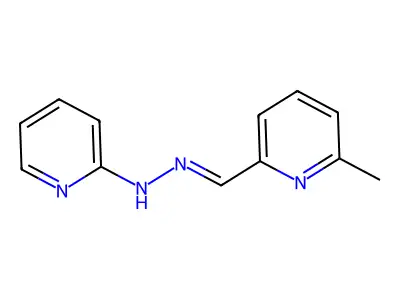 N-[(6-methylpyridin-2-yl)methylideneamino]pyridin-2-amine structure