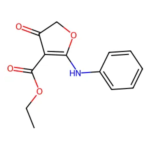 Ethyl 2-anilino-4-oxo-4,5-dihydrofuran-3-carboxylate structure