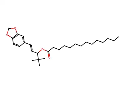 [1-(1,3-Benzodioxol-5-yl)-4,4-dimethylpent-1-en-3-yl] tetradecanoate structure