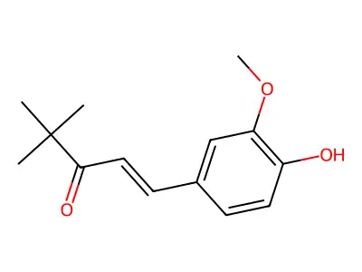 1-(4-Hydroxy-3-methoxyphenyl)-4,4-dimethylpent-1-en-3-one structure