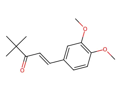 3,4-Dimethoxy benzylidene pinacolone structure