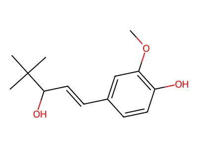 4-(3-Hydroxy-4,4-dimethylpent-1-en-1-yl)-2-methoxyphenol structure