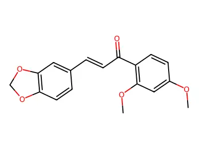 3,4-Methylenedioxy-2',4'-dimethoxychalcone structure