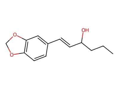 1-(1,3-Benzodioxol-5-yl)-1-hexen-3-ol structure