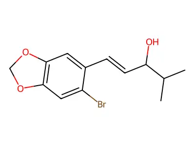 1-[2-Bromo-4,5-(methylenedioxy)phenyl]-4-methyl-1-penten-3-ol structure