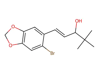 1-[2-Bromo-4,5-(methylenedioxy)phenyl]-4,4-dimethyl-1-penten-3-OL structure