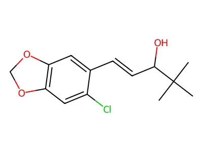 1-[2-Chloro-4,5-(methylenedioxy)phenyl]-4,4-dimethyl-1-penten-3-ol structure
