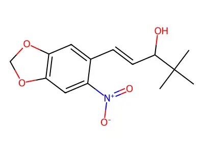 1-(4,5-Methylenedioxy-2-nitrophenyl)-4,4-dimethyl-1-penten-3-ol structure