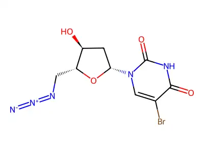 5'-Azido-5-bromo-2',5'-dideoxyuridine structure