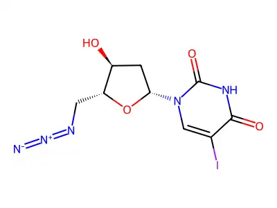 5'-Azido-2',5'-dideoxy-5-iodouridine structure