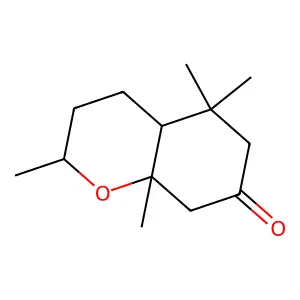Octahydro-2,5,5,8a-tetramethyl-7H-1-benzopyran-7-one structure