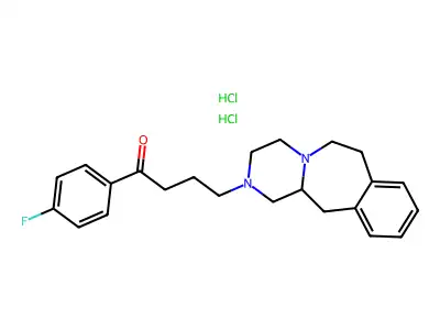 2-gamma-(p-Fluorobenzoyl)propyl-1,2,4,6,7,12,12a-octahydropyrazino(2,1-b)(3)benzazepine 2HCl structure