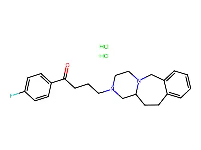 3-gamma-(p-Fluorobenzoyl)propyl-1,2,3,4,4a,5,6,11-octahydropyrazino(1,2-b)(2)benzazepine 2HCl structure