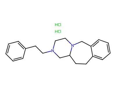 3-(beta-Phenethyl)-1,2,3,4,4a,5,6,11-octahydropyrazino(1,2-b)(2)benzazepine 2HCl structure