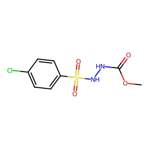 Hydrazinecarboxylic acid, 2-[(4-chlorophenyl)sulfonyl]-, methyl ester structure