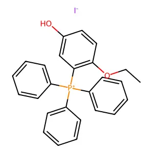 (2-Ethoxy-5-hydroxyphenyl)-triphenylphosphanium iodide structure