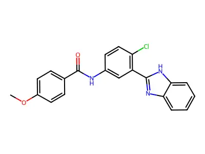 N-[3-(1H-benzimidazol-2-yl)-4-chlorophenyl]-4-methoxybenzamide structure
