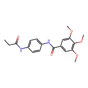 3,4,5-trimethoxy-N-[4-(propanoylamino)phenyl]benzamide structure