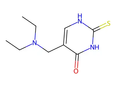 4(1H)-Pyrimidinone, 2,3-dihydro-5-((diethylamino)methyl)-2-thioxo- structure