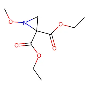 2,2-Aziridinedicarboxylic acid, 1-methoxy-, diethyl ester, (R)- structure
